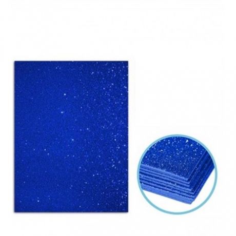 TAPPETO IN GOMMA EVA GLITTERATO - BLU